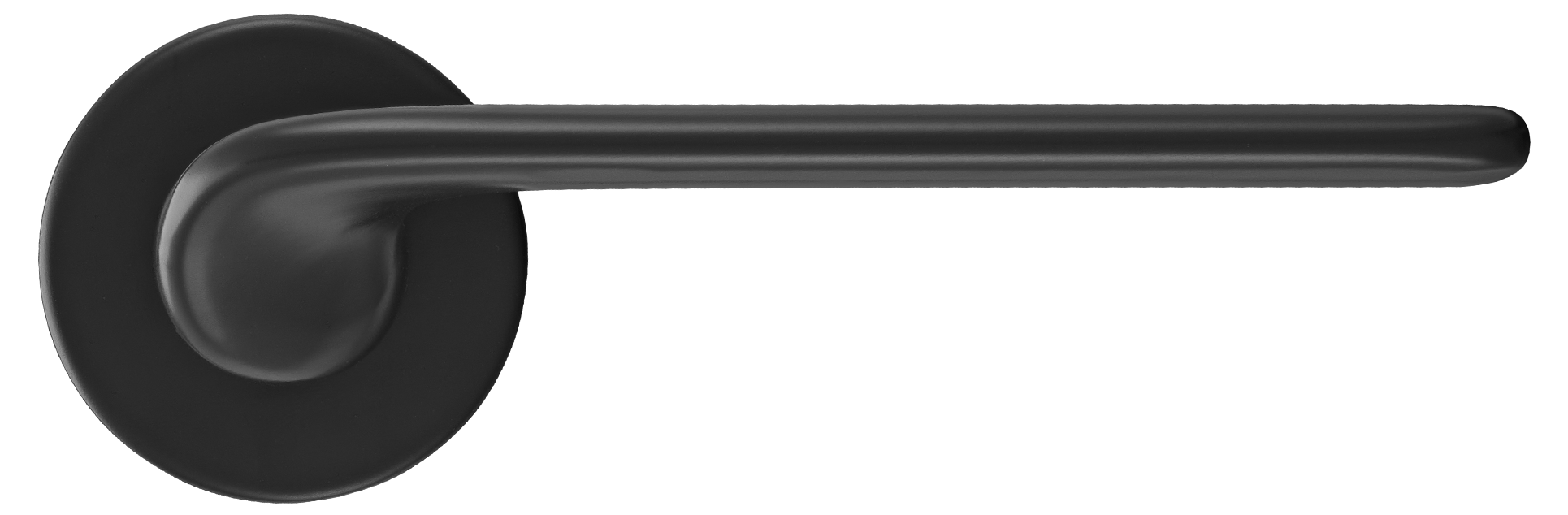Ручка дверная TOMORROW R5 NERO-ST на круглой розетке 7мм, цвет -  черный soft-touch фото купить в Сочи