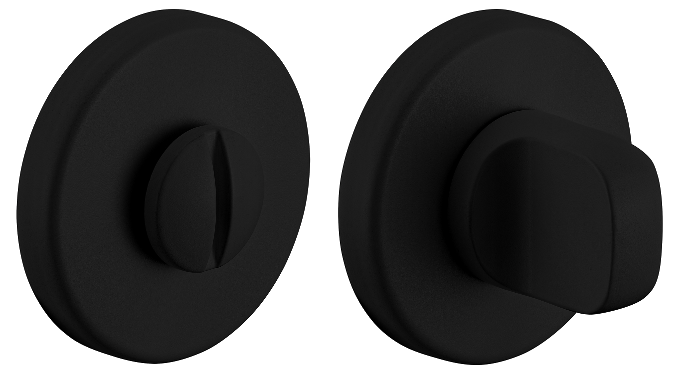 Завертка сантехническая LUX-WC-R5 NERO-ST, цвет - черный soft-touch фото купить Сочи