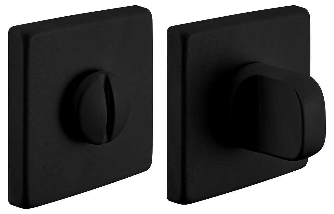 Завертка дверная LUX-WC-S5 NERO-ST, цвет - черный soft-touch фото купить Сочи