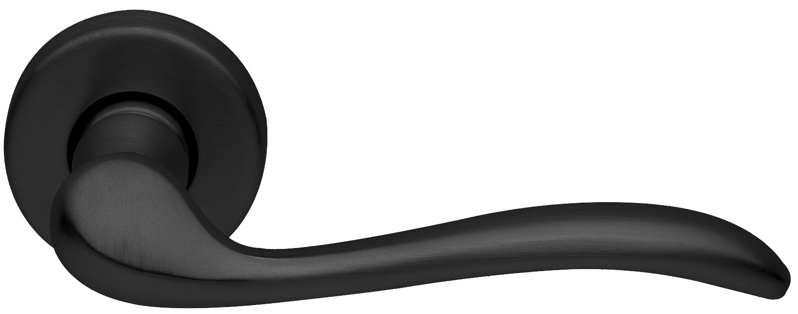 Ручка дверная TOSCANA R3-E NERO раздельная на круглой розетке, цвет - черный фото 1 Ручка дверная TOSCANA R3-E NERO раздельная на круглой розетке, цвет - черный фото купить Сочи