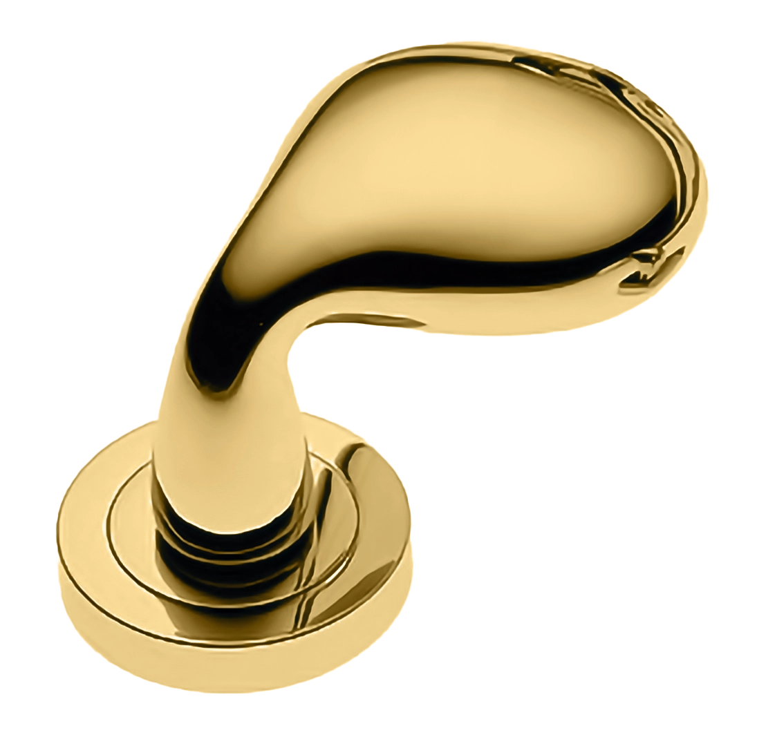 Ручка дверная SIENA-2 R2 OTL раздельная на круглой розетке, цвет - золото фото купить Сочи