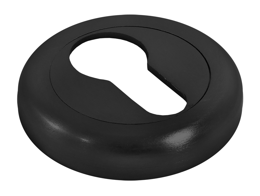 Накладка на ключевой цилиндр LUX-KH-R4 NERO на круглой розетке, цвет - черный фото купить в Сочи