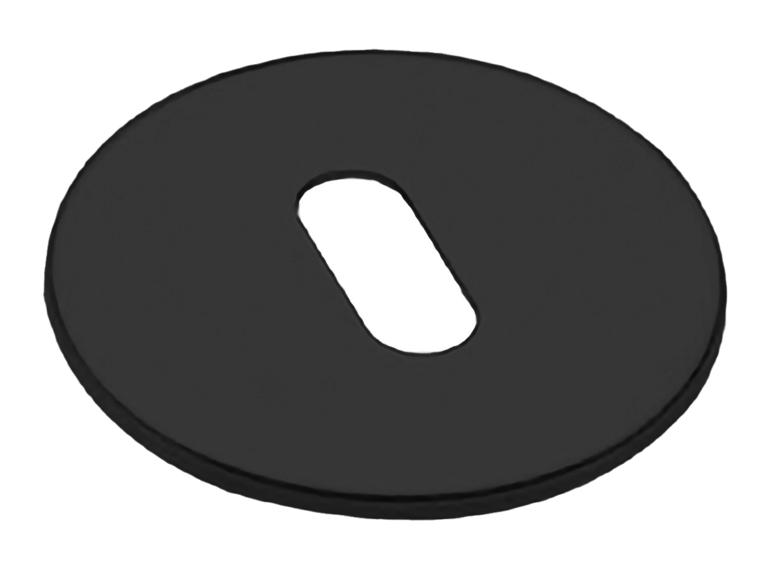 Накладка на ключевой цилиндр LUX-FK-R5 NERO на круглой розетке под ключ буратино, цвет - черный фото купить Сочи