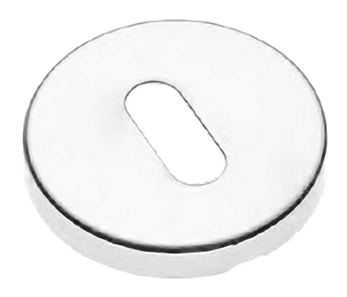 Накладка на ключевой цилиндр LUX-FK-R3 BIA на круглой розетке под ключ буратино, цвет - белый фото купить Сочи