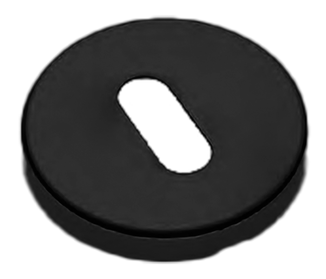 Накладка на ключевой цилиндр LUX-FK-R3 NERO на круглой розетке под ключ буратино, цвет - черный фото купить Сочи