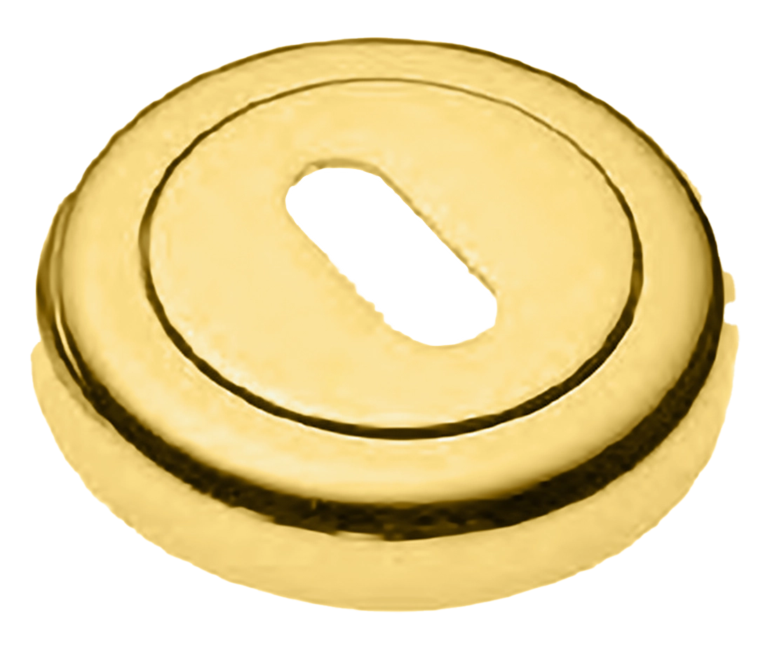 Накладка на ключевой цилиндр LUX-FK-R4 OTL на круглой розетке под ключ буратино, цвет - золото фото купить Сочи