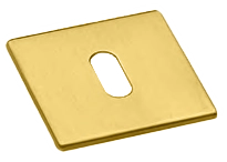 Накладка на ключевой цилиндр LUX-FK-S1 OSA на квадратной розетке под ключ буратино, цвет - матовое золото фото купить Сочи