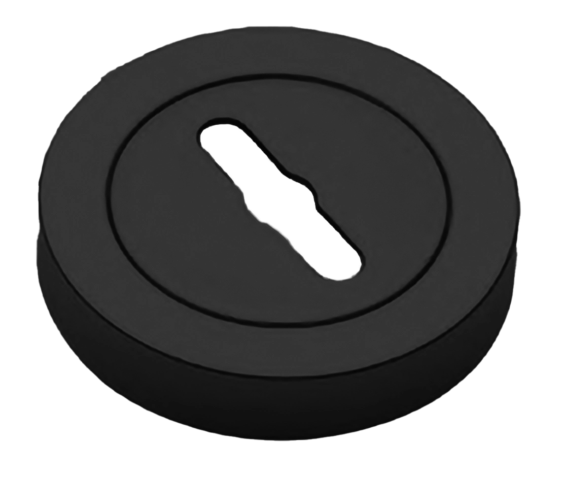 Накладка на ключевой цилиндр LUX-SK-R2 NERO на круглой розетке под сувальдный ключ, цвет - черный фото купить Сочи