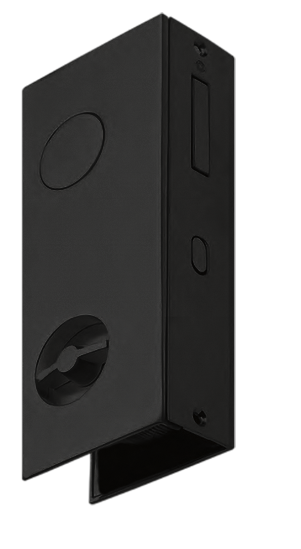 Ручки для раздвижных дверей SIMPLE-S NERO с замком и заверткой, цвет - черный фото купить Сочи