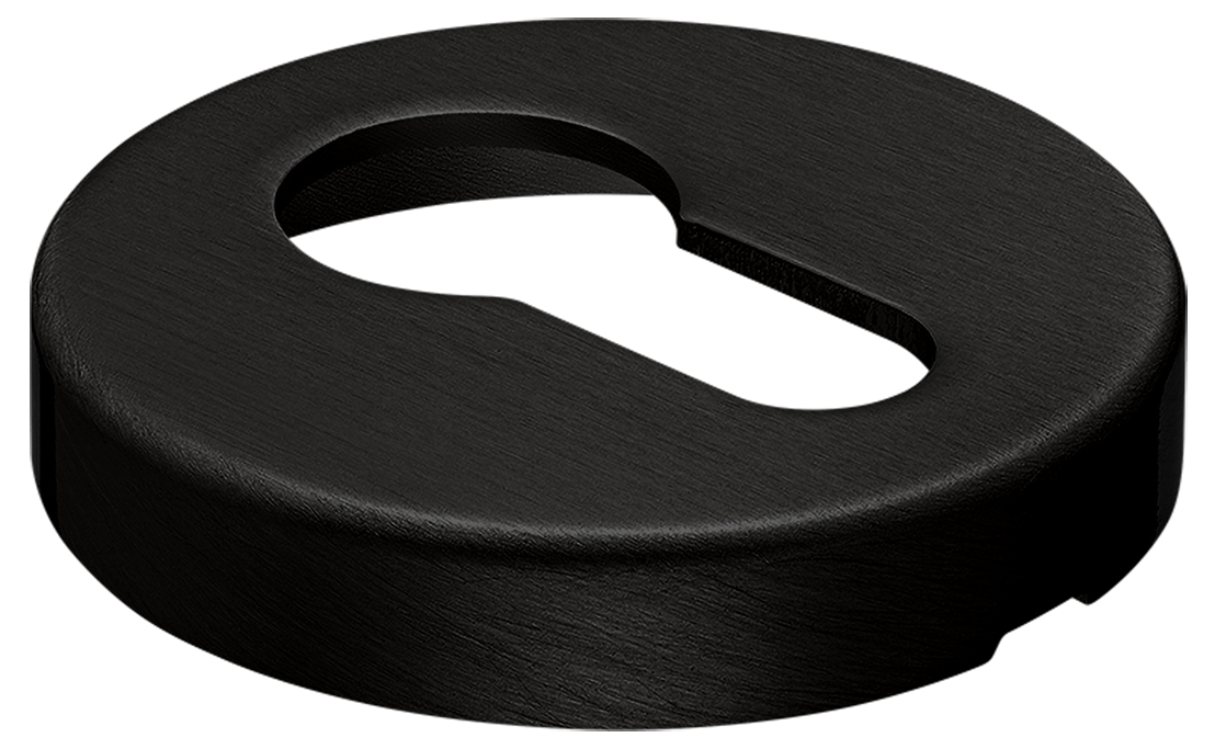 Накладка на ключевой цилиндр LUX-KH-R6 NERO на круглой розетке, цвет - черный фото купить в Сочи