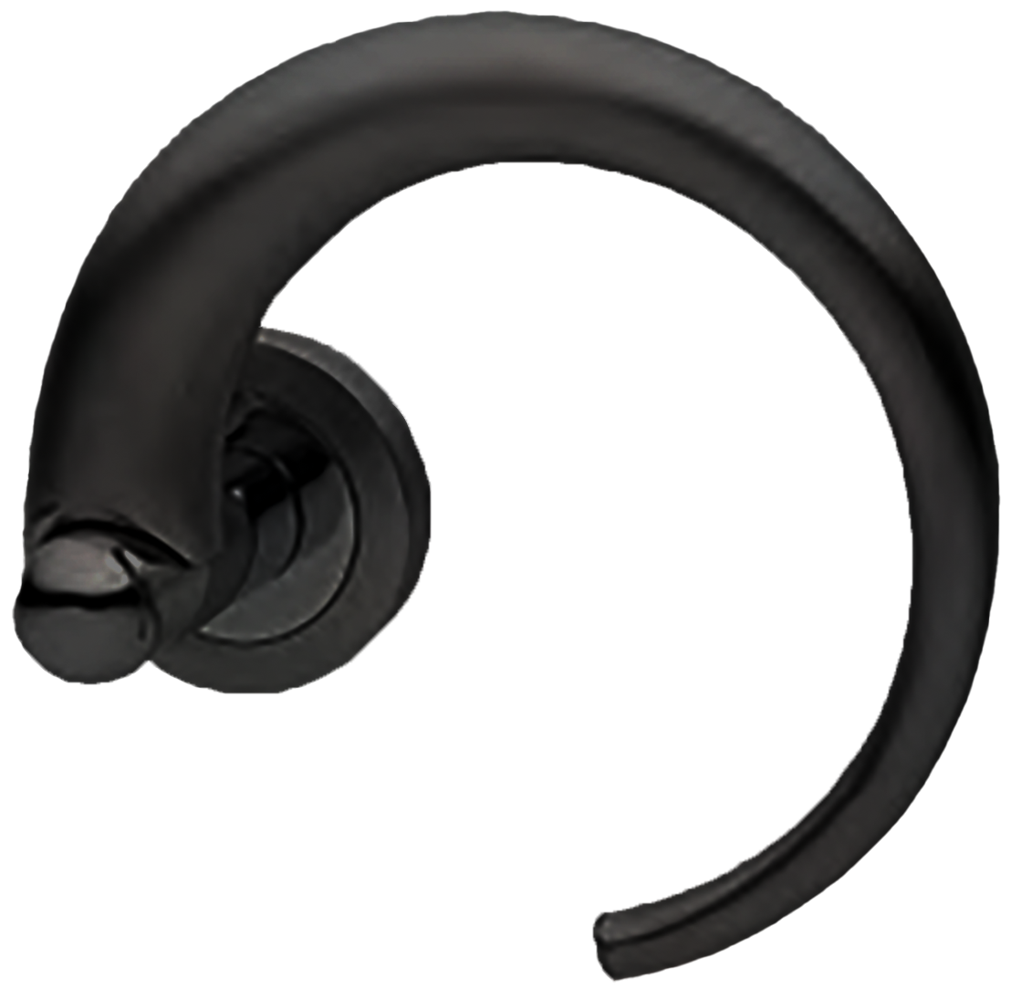 Ручка дверная LANGOUST R2 NERO раздельная на круглой розетке, цвет - черный фото купить Сочи