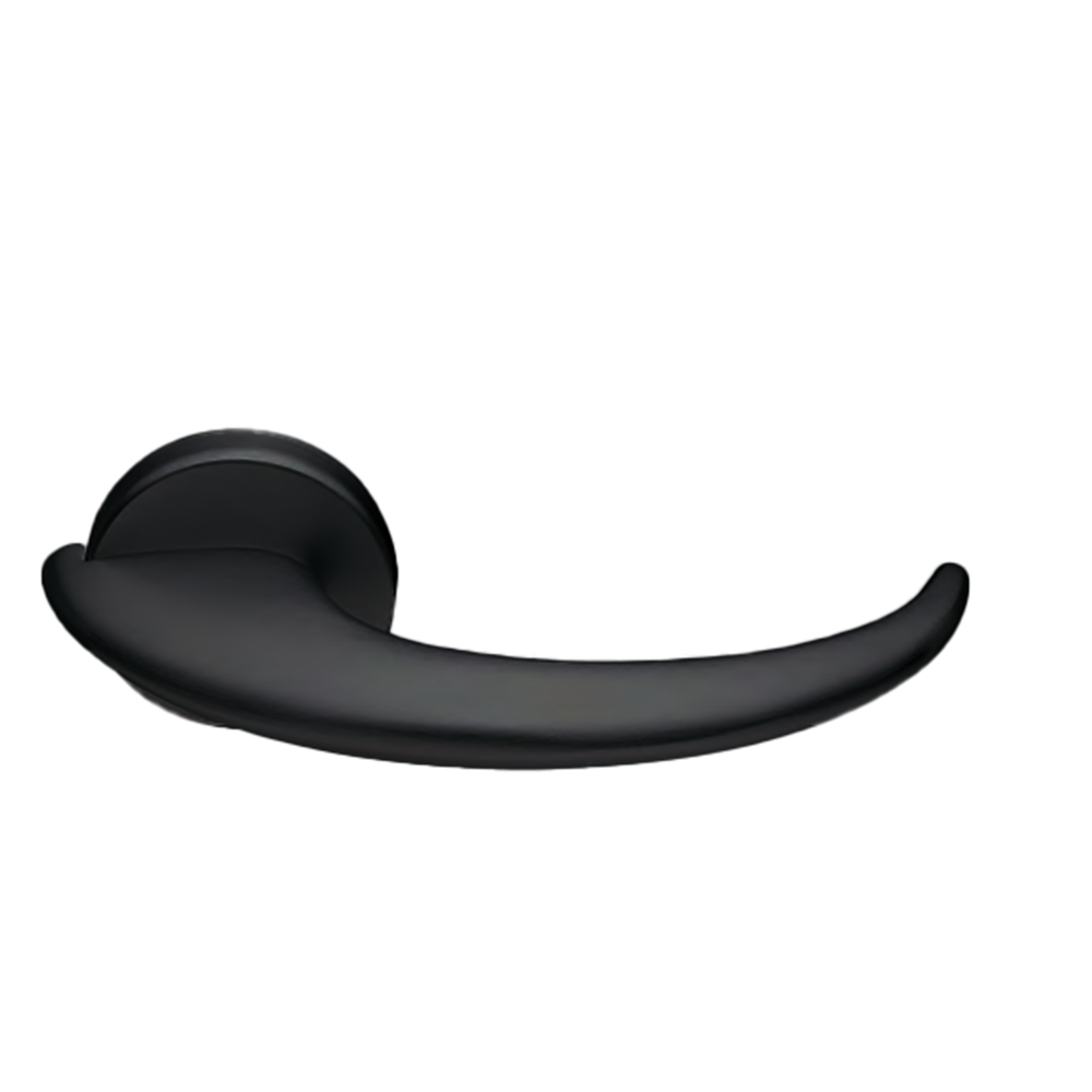 Ручка дверная ABUNDANCE PF NERO раздельная на круглой розетке, цвет - черный фото купить Сочи