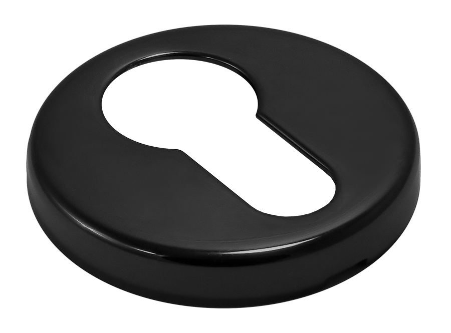Накладка на ключевой цилиндр LUX-KH-R3 NERO на круглой розетке, цвет - черный фото купить в Сочи