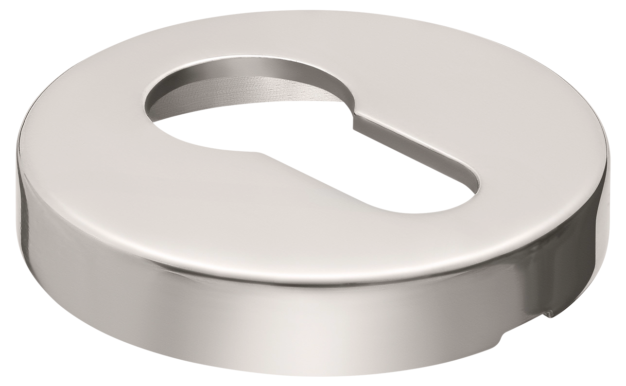 LUX-KH-R2 NIK, накладка на ключевой цилиндр на круглой розетке, цвет - никель фото купить в Сочи