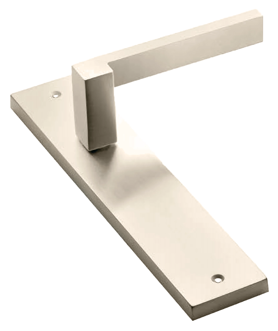 Ручка дверная на планке STONE PL NIS, цвет матовый никель, латунь фото купить в Сочи