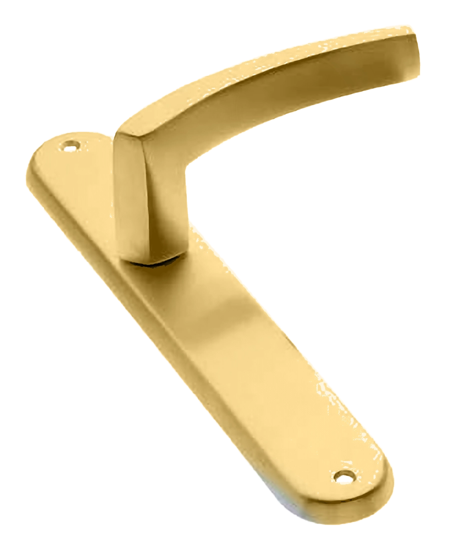 Ручка дверная на планке WIND PL OSA, цвет матовое золото, латунь фото купить в Сочи