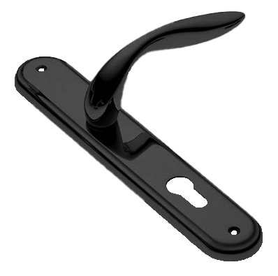 Ручка дверная на планке LEON PL NERO, цвет черный, латунь фото купить в Сочи