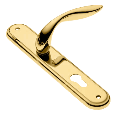 Ручка дверная на планке LEON PL OTL, цвет золото, латунь фото купить в Сочи