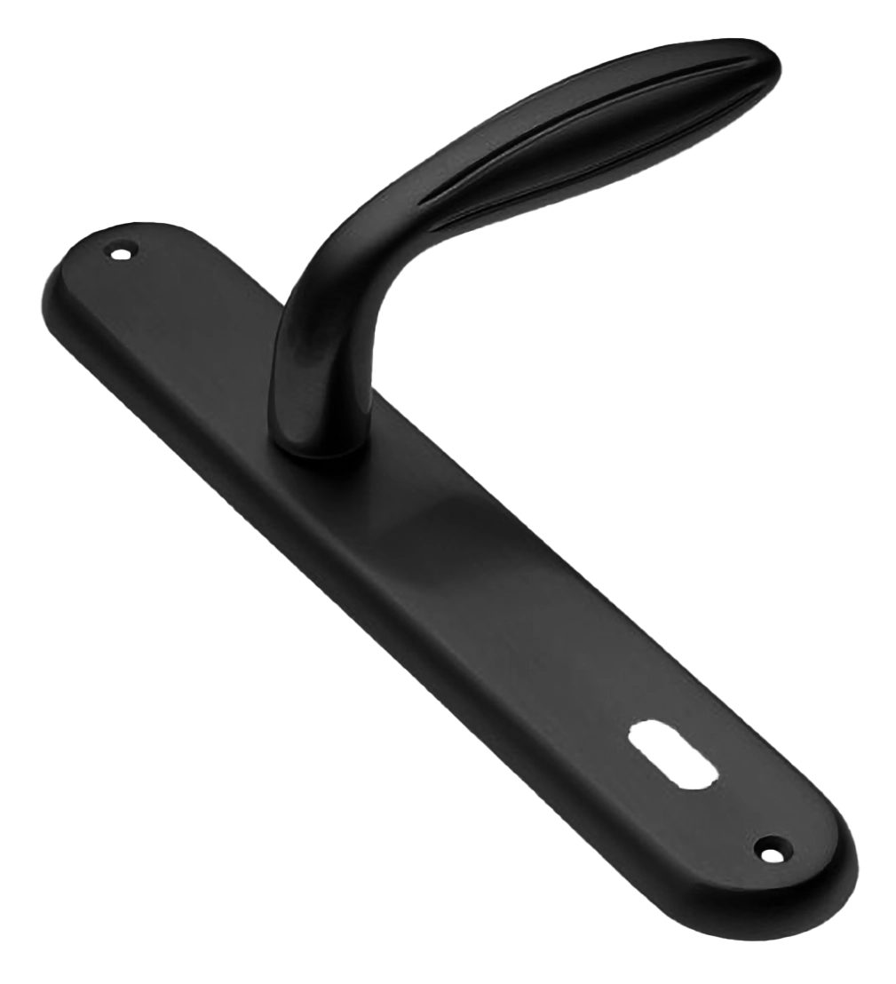 Ручка дверная на планке BUD PL NERO, цвет черный, латунь фото купить в Сочи