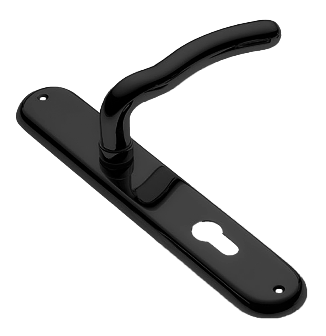 Ручка дверная на планке SNAKE PL NERO, цвет черный, латунь фото купить в Сочи