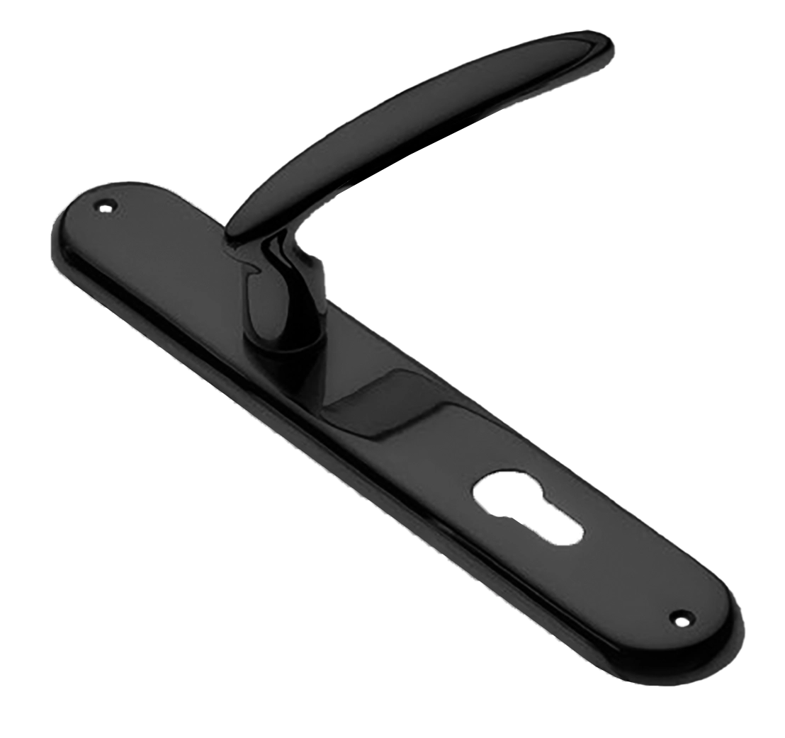 Ручка дверная на планке FLAMINGO PL NERO, цвет черный, латунь фото купить в Сочи