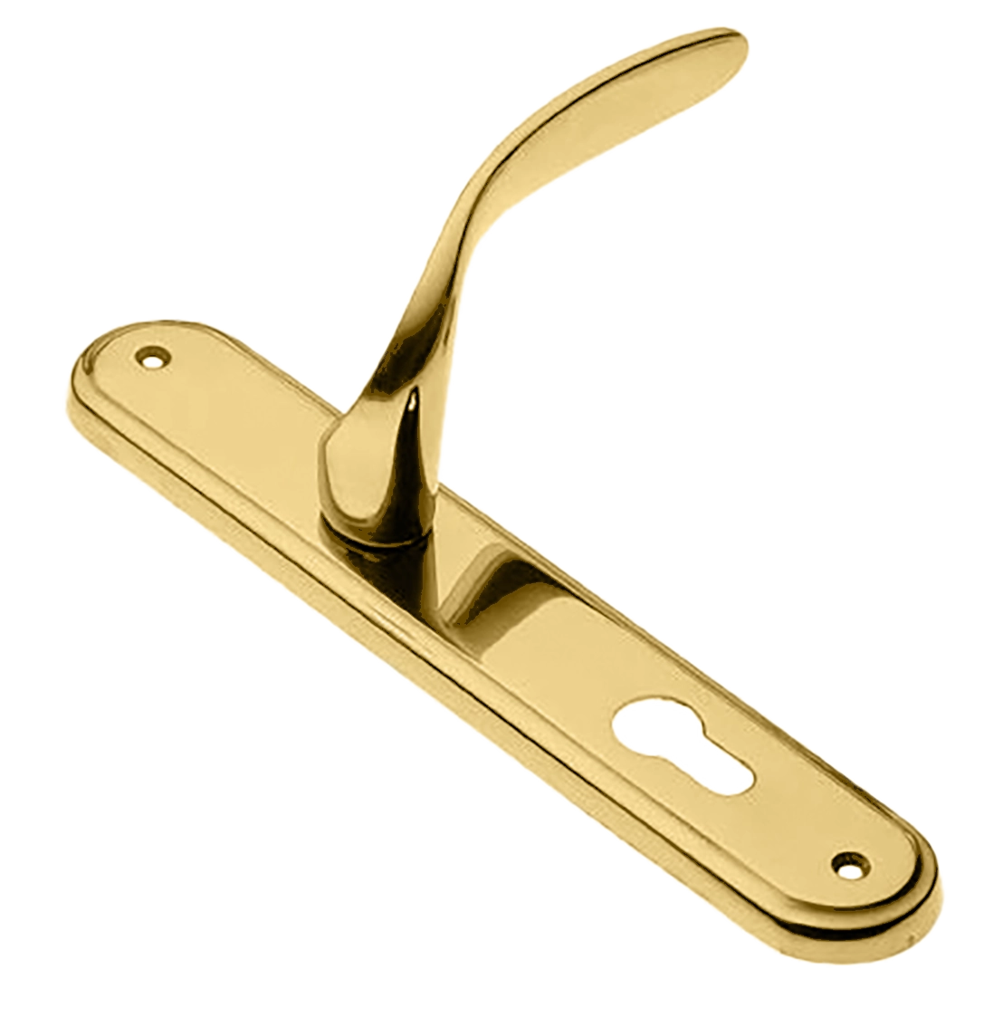 Ручка дверная на планке COBRA PL OTL, цвет золото, латунь фото купить в Сочи