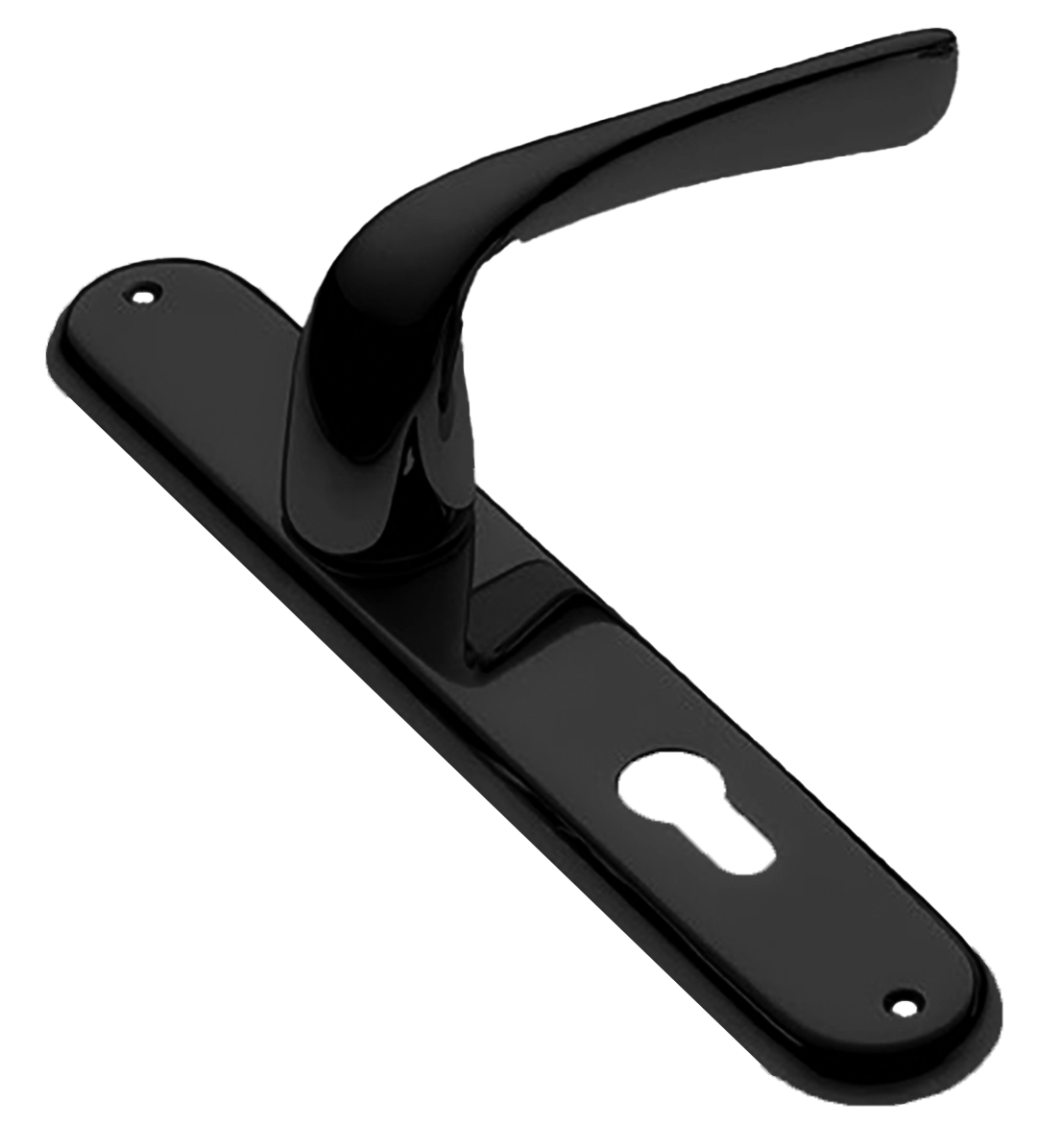 Ручка дверная на планке LE MANS PL NERO, цвет черный, латунь фото купить в Сочи