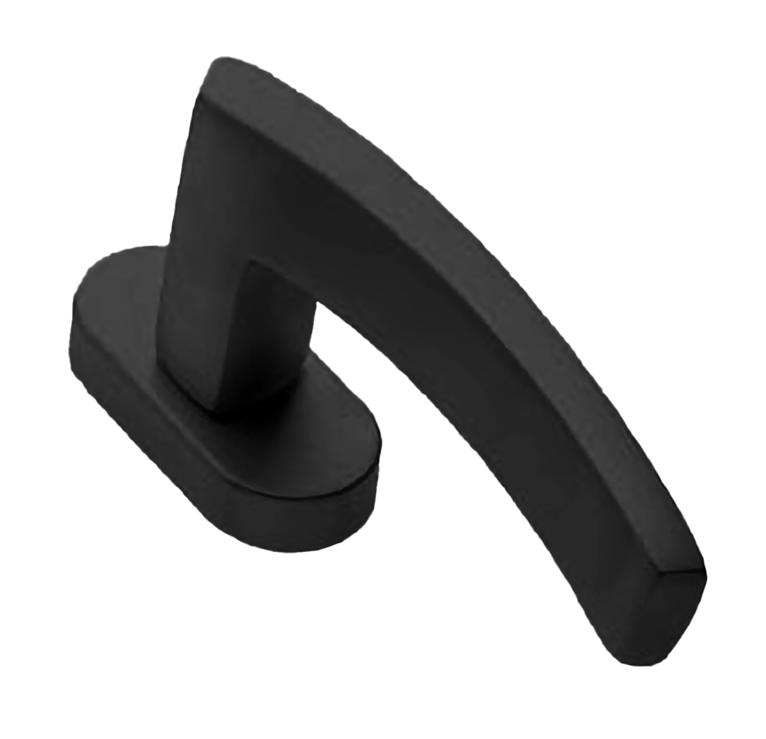 Ручка оконная WIND W1 NERO на прямоугольной розетке, цвет черный, латунь фото купить в Сочи