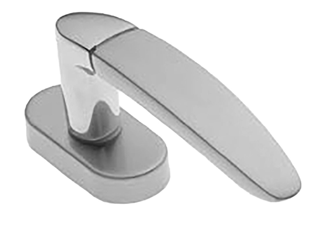 Ручка оконная SAIL W1 CSA/CRO на прямоугольной розетке, цвет матовый хром/хром, латунь фото купить в Сочи