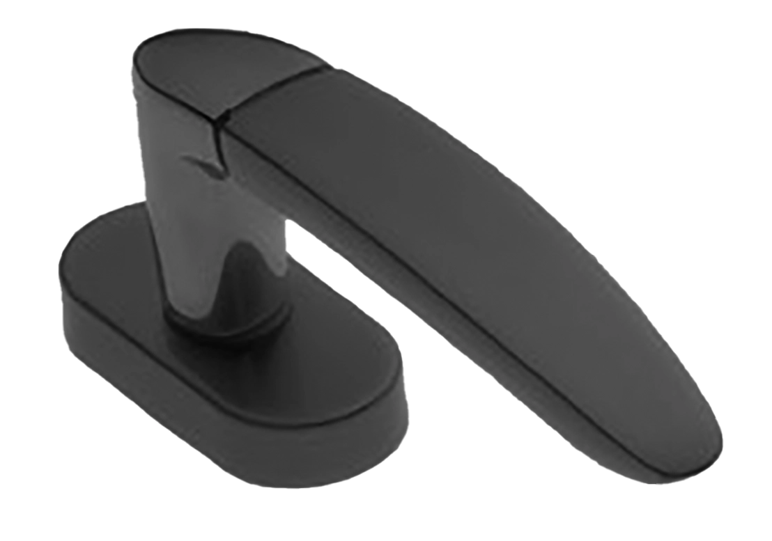 Ручка оконная SAIL W1 NERO на прямоугольной розетке, цвет черный, латунь фото купить в Сочи