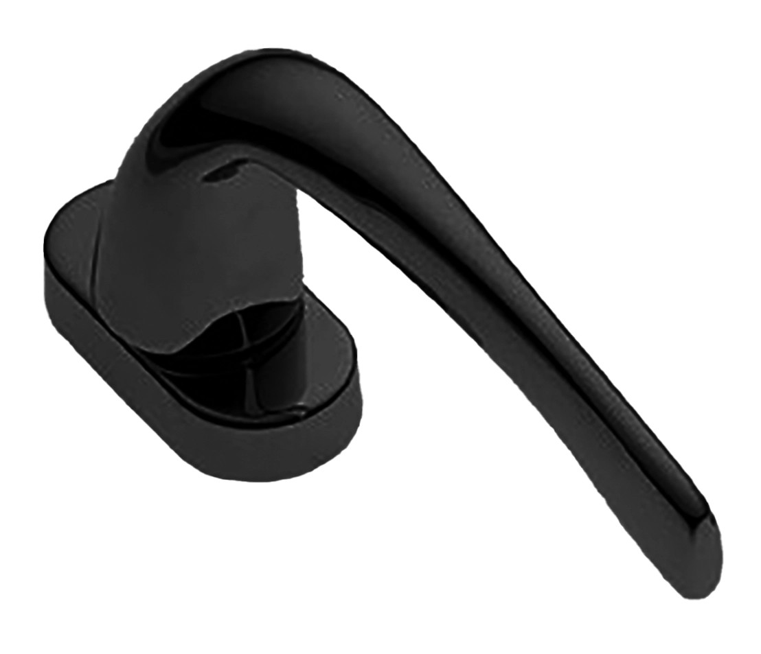 Ручка оконная LE MANS W1 NERO на прямоугольной розетке, цвет черный, латунь фото купить в Сочи