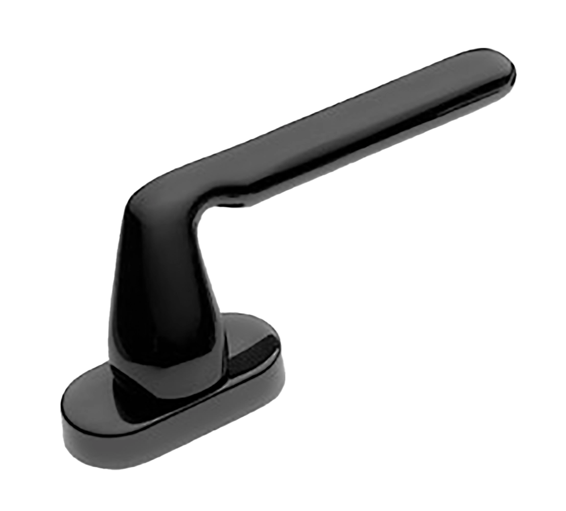 Ручка оконная NIRVANA W1 NERO на прямоугольной розетке, цвет черный, латунь фото купить в Сочи