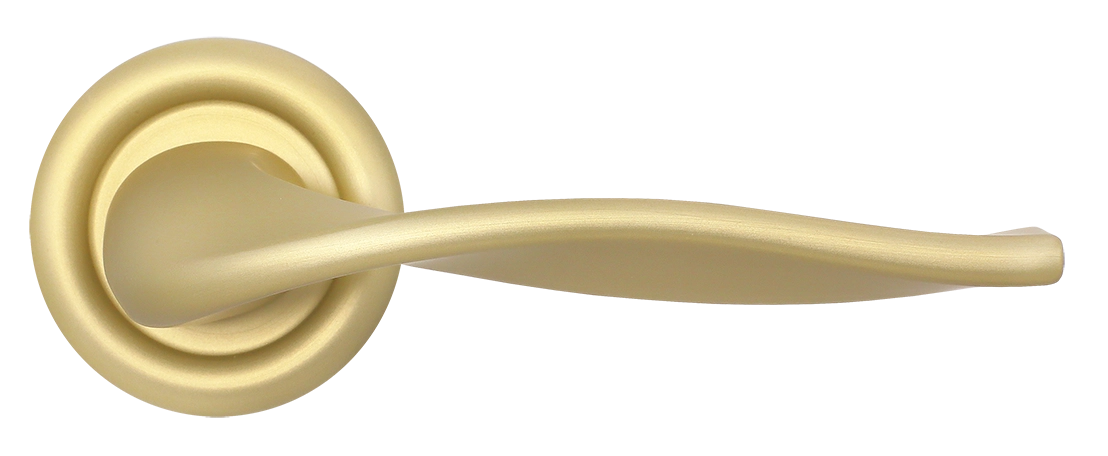 Ручка дверная SKYSCRAPER R7 AH на круглой розетке, цвет Осенний мёд/Autumn Honey фото купить в Сочи