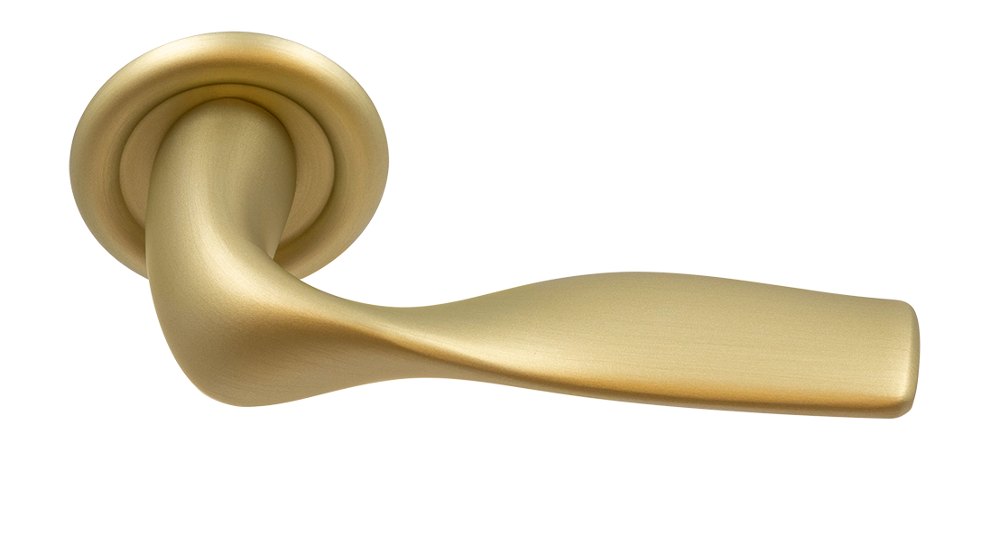 Ручка дверная LVB R7 AH на круглой розетке, цвет Осенний мёд/Autumn Honey фото купить Сочи