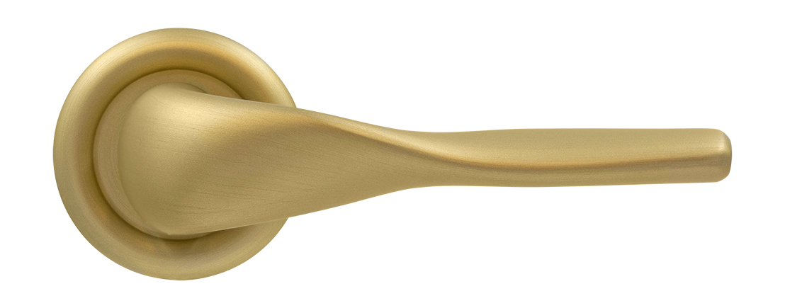 Ручка дверная LVB R7 AH на круглой розетке, цвет Осенний мёд/Autumn Honey фото купить в Сочи