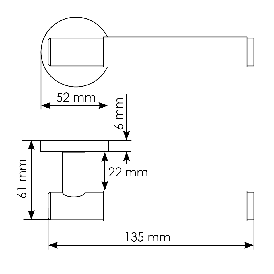 Комплект дверных ручек MH-57-R6T BL + защёлка бесшумная M1895 BL + петли врезные универсальные MSN 100X70X2.5-4BB BL (2шт), цвет черный фото купить в Сочи