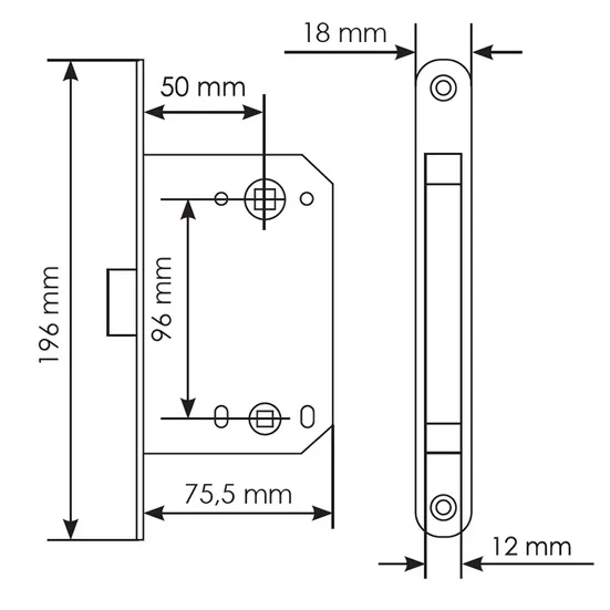 Комплект дверных ручек MH-54-S6 BL с заверткой MH-WC-S6 BL + замок M1895 BL, цвет черный фото дверная фурнитура Сочи