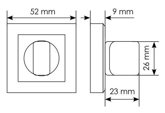 Комплект дверных ручек MH-28 BL-S с заверткой MH-WC-S BL, цвет черный  фотомореллиСочи