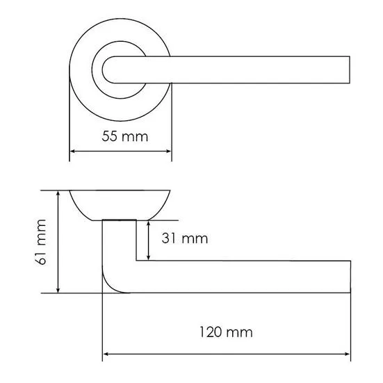 Комплект дверных ручек MH-03 BL с заверткой MH-WC BL + магнитный замок M1895 BL, цвет черный  фотомореллиСочи