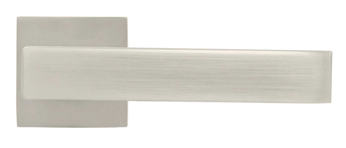 Ручка дверная LOT MH-56-S6 MSN раздельная на квадратной розетке 6 мм, цвет матовый сатинированный никель, ЦАМ фото купить в Сочи