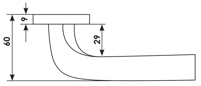 Ручка дверная COMETA R5 NIS раздельная на круглой розетке, цвет - матовый никель, ЦАМ фото фурнитура Сочи