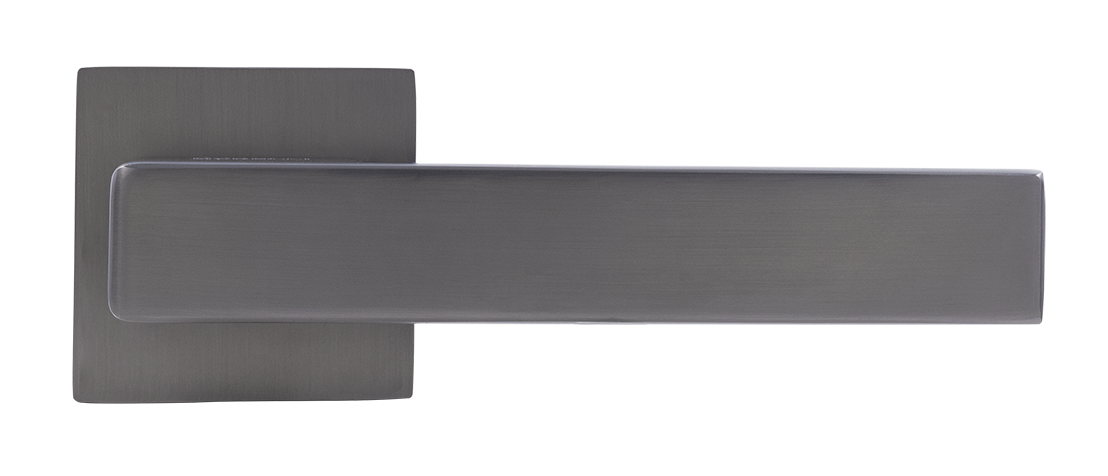 Ручка дверная LOT MH-56-S6 GR раздельная на квадратной розетке 6 мм, цвет графит, ЦАМ фото купить в Сочи