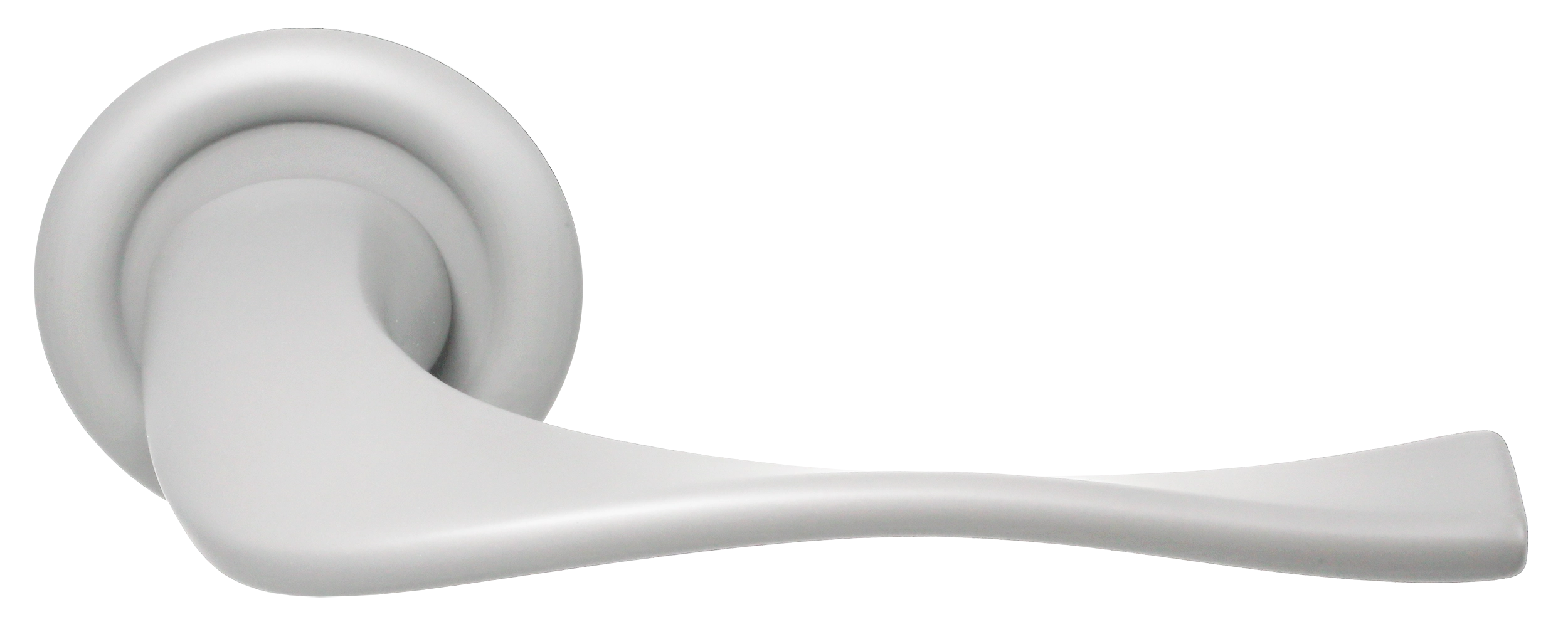 Ручка дверная SKYSCRAPER R7 SSW на круглой розетке, цвет Стокгольмский снегопад/Stockholm Snowfall фото купить Сочи