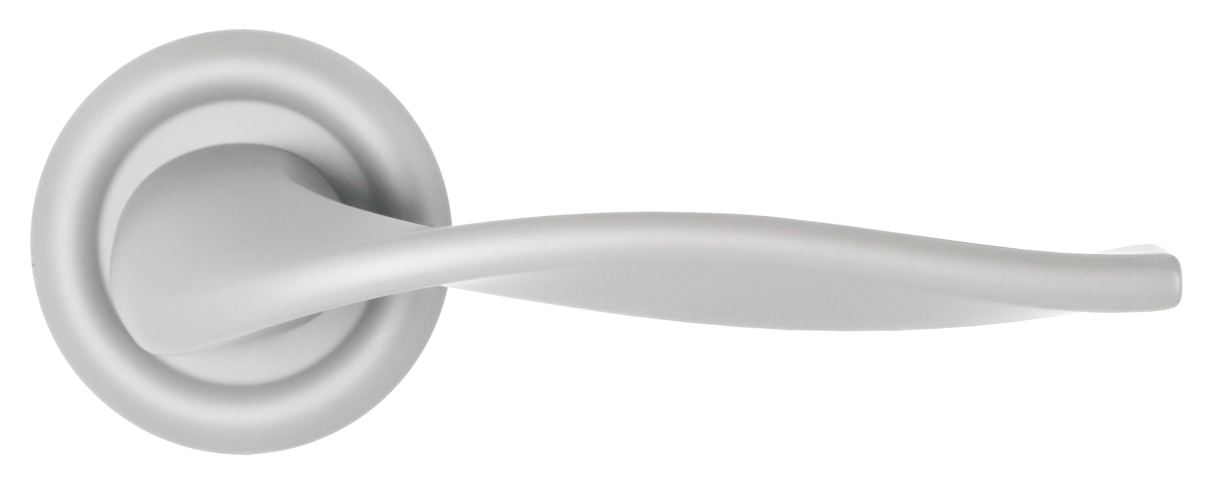 Ручка дверная SKYSCRAPER R7 SSW на круглой розетке, цвет Стокгольмский снегопад/Stockholm Snowfall фото купить в Сочи