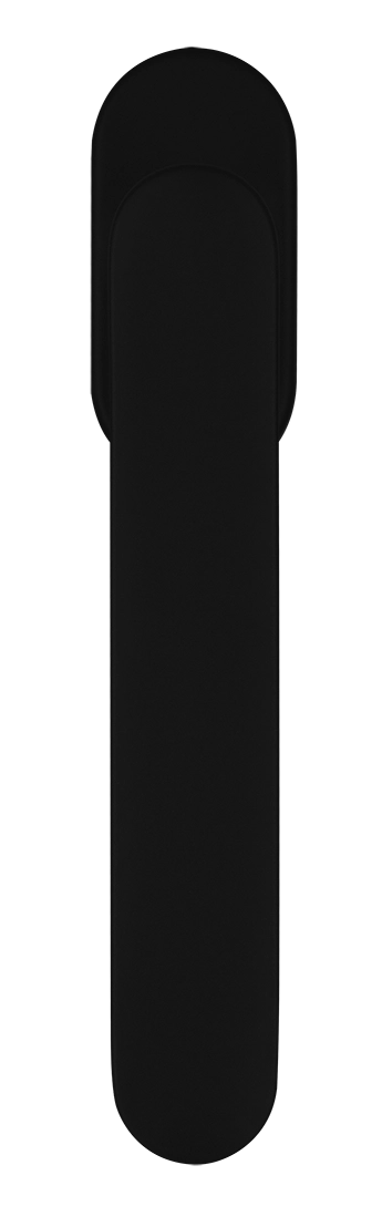 Ручка оконная LE BOAT W1 NERO-ST на прямоугольной розетке, цвет черный soft-touch, латунь фото купить в Сочи
