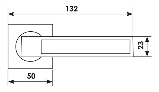Ручка дверная DOLCE VITA S1 CSA раздельная на квадратной розетке, цвет - матовый хром, латунь фото купить в Сочи