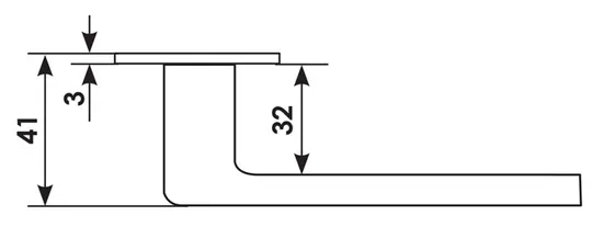 Ручка дверная DOLCE VITA S1 CSA раздельная на квадратной розетке, цвет - матовый хром, латунь фото фурнитура Сочи