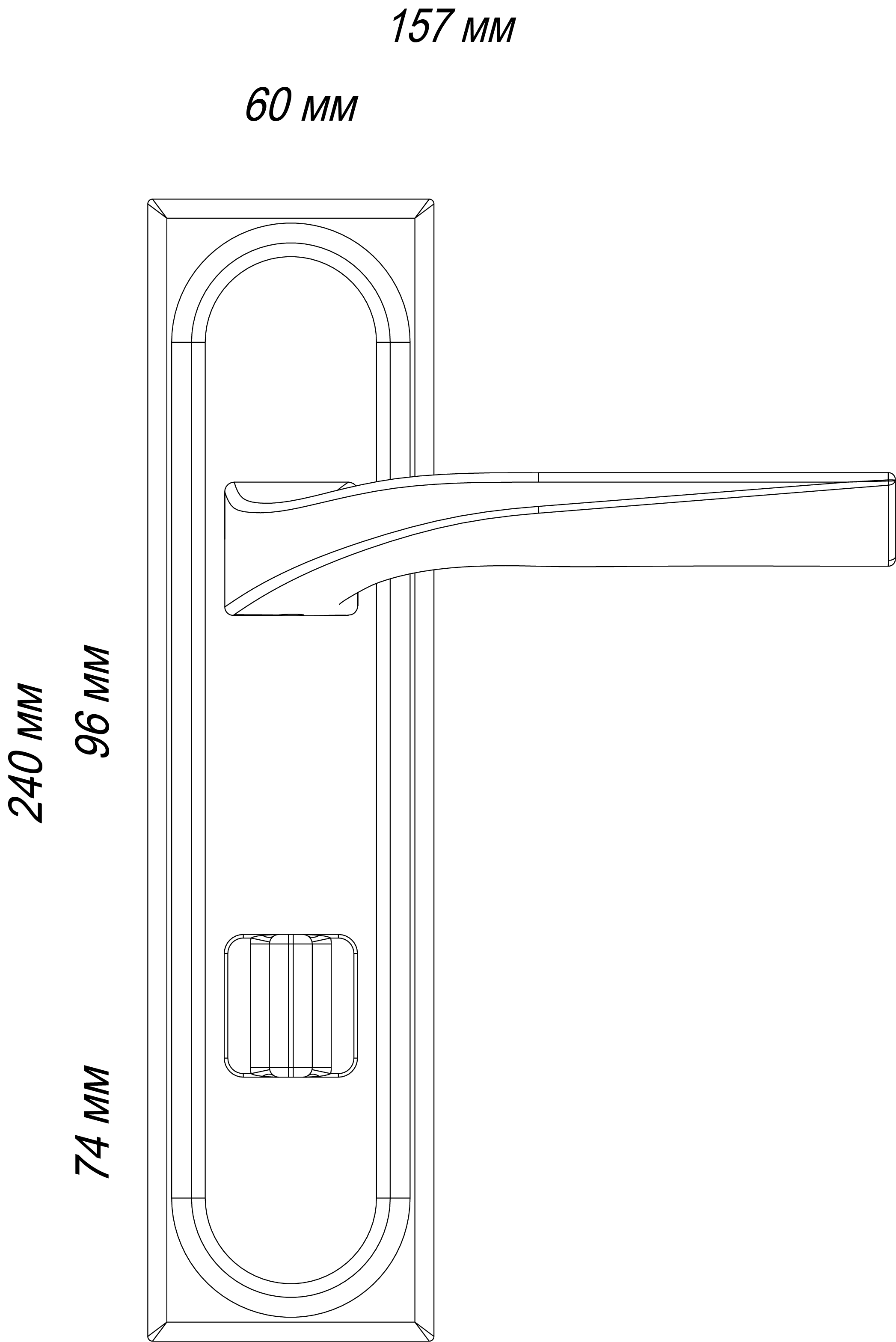 Ручка дверная WD CONCERT HALL PLS WF на планке, цвет Зимняя стужа/Winter Frost фото фурнитура Сочи