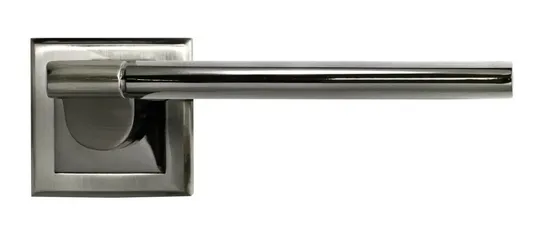 AGBAR, ручка дверная MH-21 SN/BN-S, на квадратной накладке, цвет - бел. никель/черн. никель фото купить в Сочи