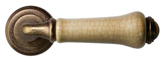 UMBERTO, ручка дверная MH-41-CLASSIC OMB/CH, цвет-старая мат.бронза/шампань фото купить в Сочи